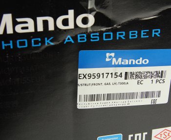 8 949 р. Амортизатор CHEVROLET Aveo (12-) (1.6) передний левый газовый MANDO MANDO ex95917154  с доставкой в г. Кемерово. Увеличить фотографию 6