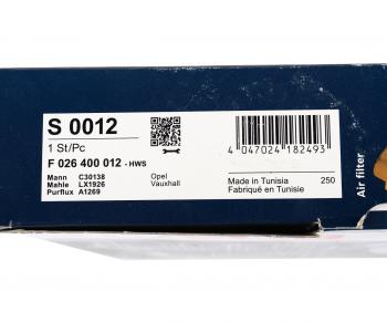 1 159 р. Фильтр воздушный OPEL Astra (04-) BOSCH BOSCH f026400012 BOSCH f026400012  с доставкой в г. Кемерово. Увеличить фотографию 4