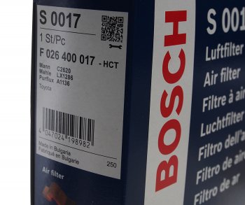 999 р. Фильтр воздушный TOYOTA Avensis (03-),Corolla (02-) BOSCH BOSCH f026400017  с доставкой в г. Кемерово. Увеличить фотографию 3