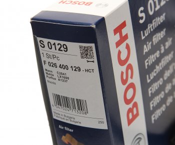 1 139 р. Фильтр воздушный MAZDA 3,5 (03-) (1.8/2.0) BOSCH BOSCH f026400129 BOSCH f026400129  с доставкой в г. Кемерово. Увеличить фотографию 2