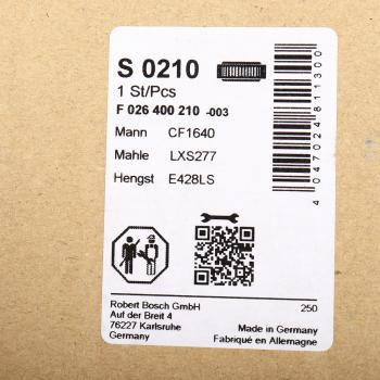 3 199 р. Фильтр воздушный MAN TGA внутренний BOSCH BOSCH f026400210  с доставкой в г. Кемерово. Увеличить фотографию 5