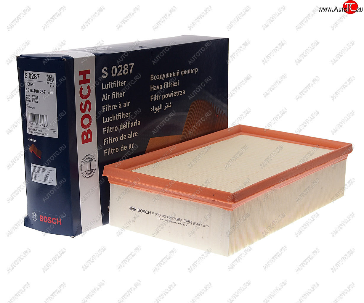 1 099 р. Фильтр воздушный VW Golf (2.0 D) AUDI A3 (1.6 D) SEAT Leon (1.8 T) BOSCH BOSCH f026400287  с доставкой в г. Кемерово
