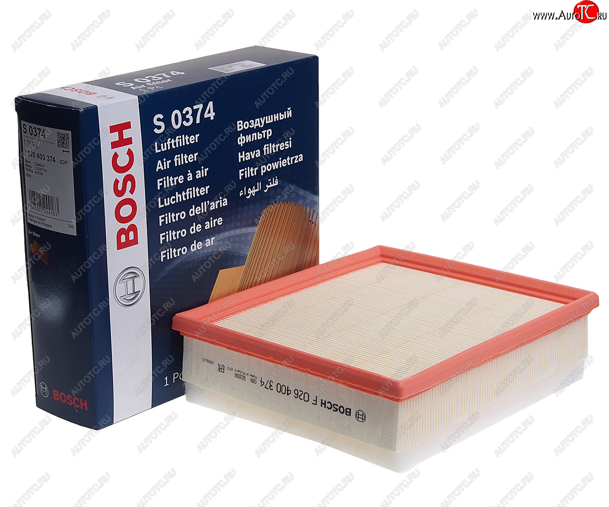 1 789 р. Фильтр воздушный BMW 1 (F20,F21),3 (F30,F31) (N47) BOSCH BOSCH f026400374  с доставкой в г. Кемерово