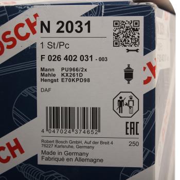 1 499 р. Фильтр топливный DAF XF BOSCH BOSCH f026402031  с доставкой в г. Кемерово. Увеличить фотографию 3