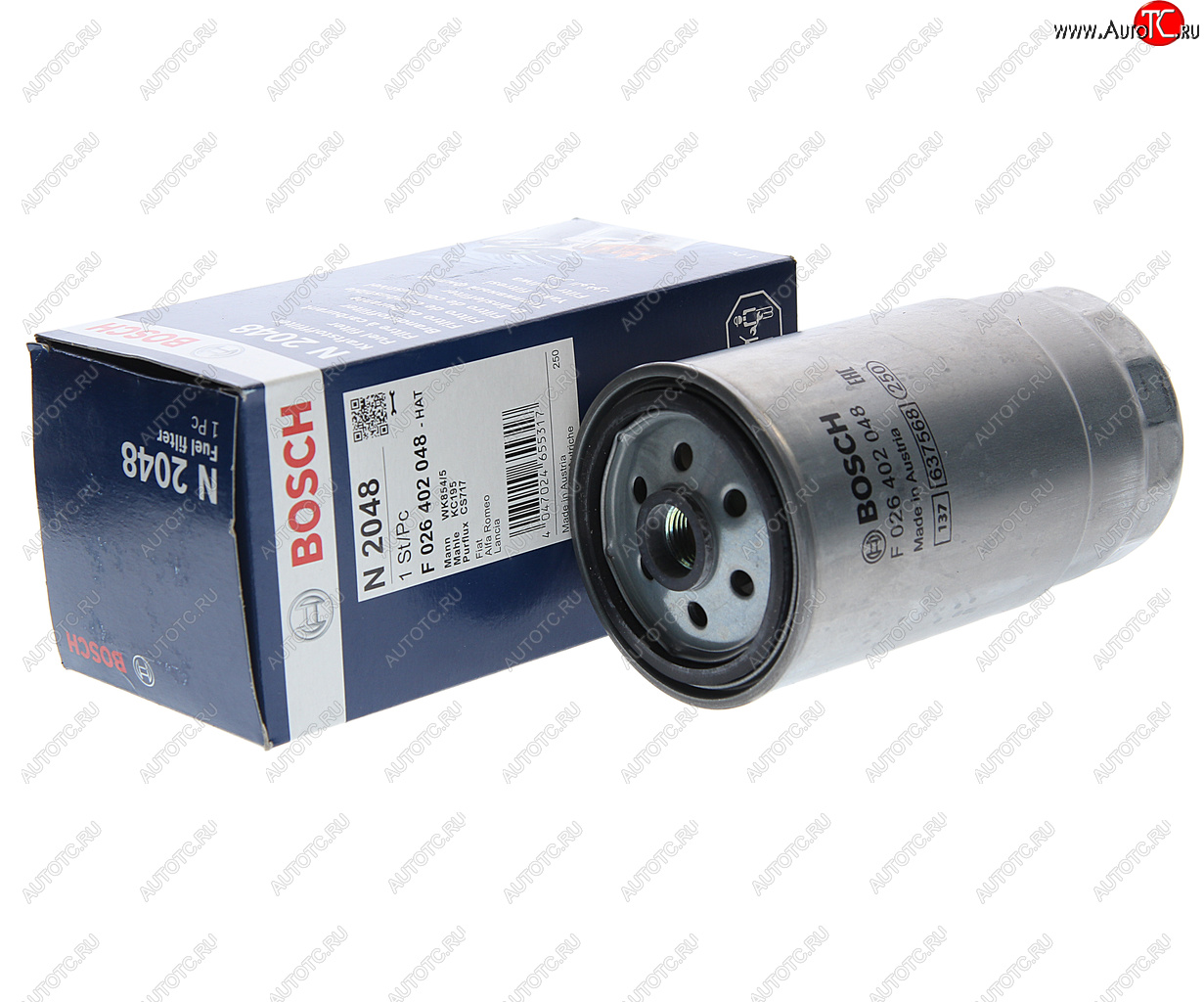 1 769 р. Фильтр топливный HYUNDAI Verna,Getz,Starex H-1,Matrix,Santa Fe (дв.В4CB) (CRDI) BOSCH BOSCH f026402048 BOSCH f026402048  с доставкой в г. Кемерово