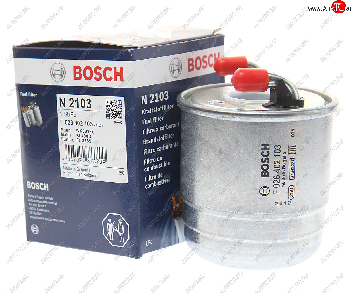2 879 р. Фильтр топливный MERCEDES C (W204) (07-13),E (W212) (09-) BOSCH BOSCH f026402103  с доставкой в г. Кемерово