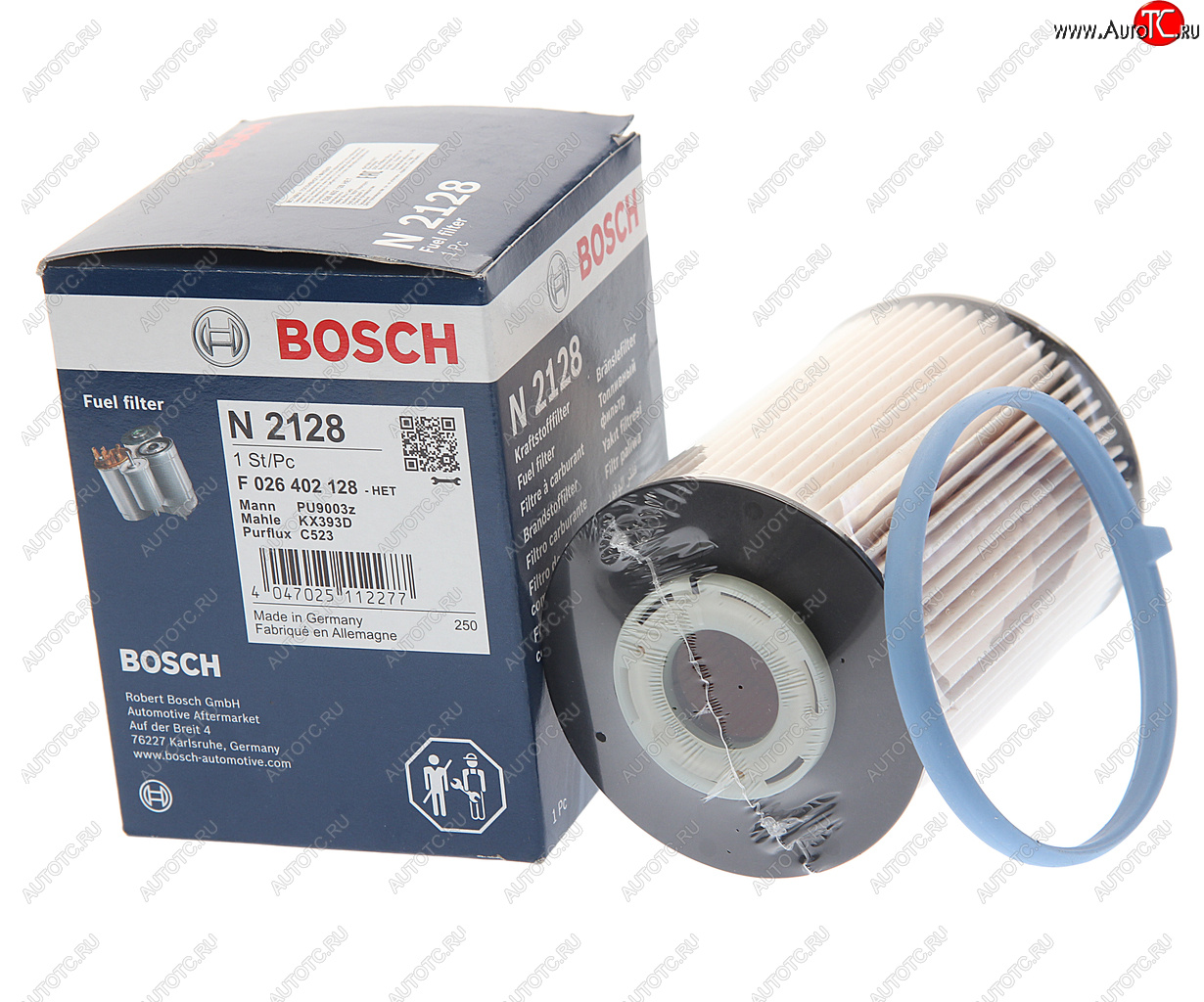 2 299 р. Фильтр топливный FORD Mondeo (07-) (2.0 D) BOSCH BOSCH f026402128  с доставкой в г. Кемерово