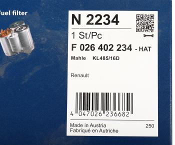 3 099 р. Фильтр топливный RENAULT Laguna (07-) BOSCH BOSCH f026402234 BOSCH f026402234  с доставкой в г. Кемерово. Увеличить фотографию 6
