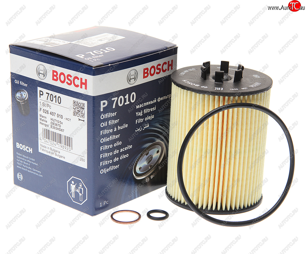889 р. Фильтр масляный BMW 5 (E60),7 (E65),X5 (E53) BOSCH BOSCH f026407010 BOSCH f026407010  с доставкой в г. Кемерово