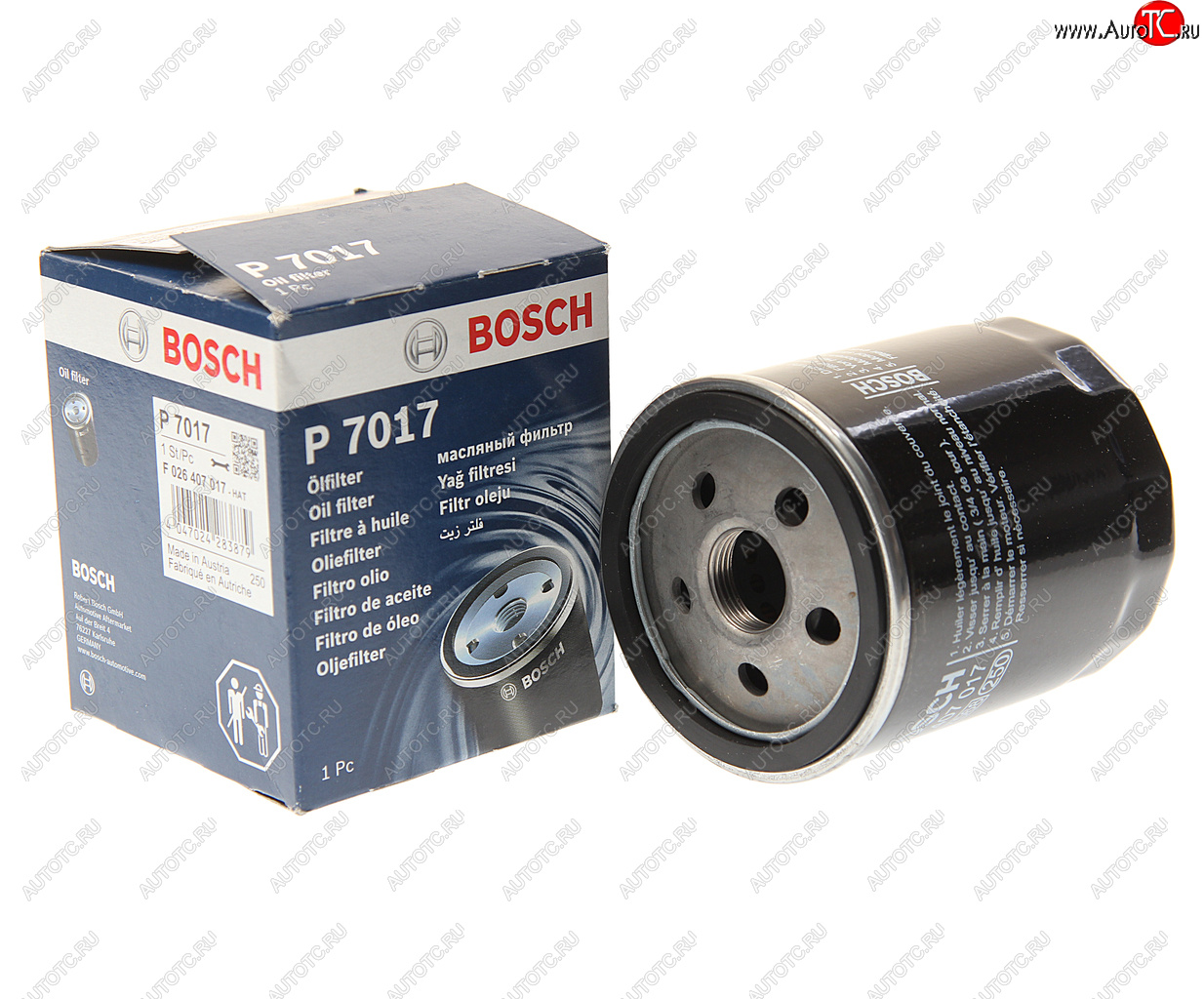 689 р. Фильтр масляный FORD C-Max (07-10),Focus (04-12),Mondeo (07-) (1.8 TDC) BOSCH BOSCH f026407017  с доставкой в г. Кемерово