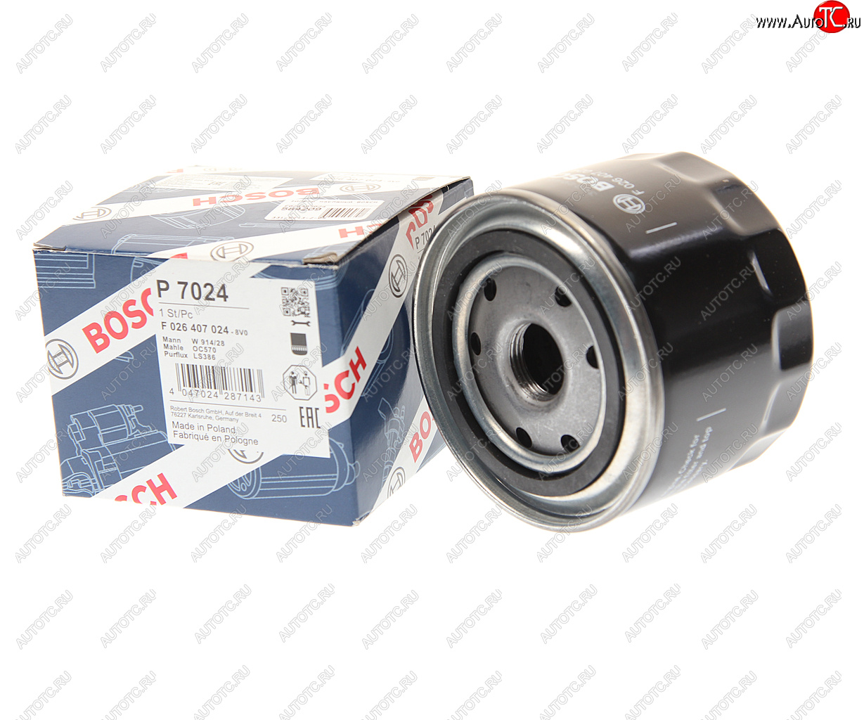 1 069 р. Фильтр масляный FIAT Ducato (02-) (2.3 JTD) BOSCH BOSCH f026407024  с доставкой в г. Кемерово