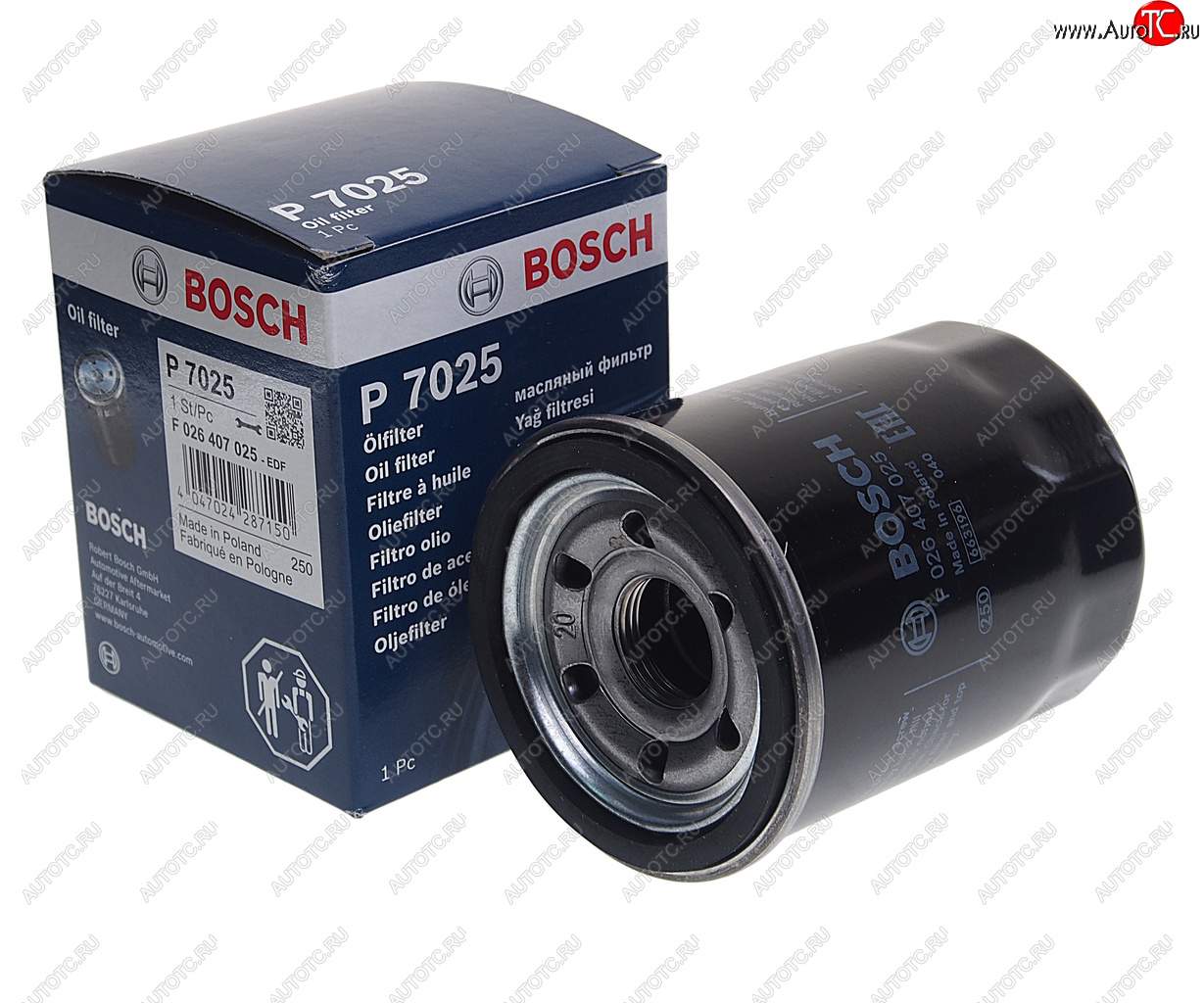 499 р. Фильтр масляный MITSUBISHI Lancer 10 (09-) (1.8) BOSCH BOSCH f026407025 BOSCH f026407025  с доставкой в г. Кемерово