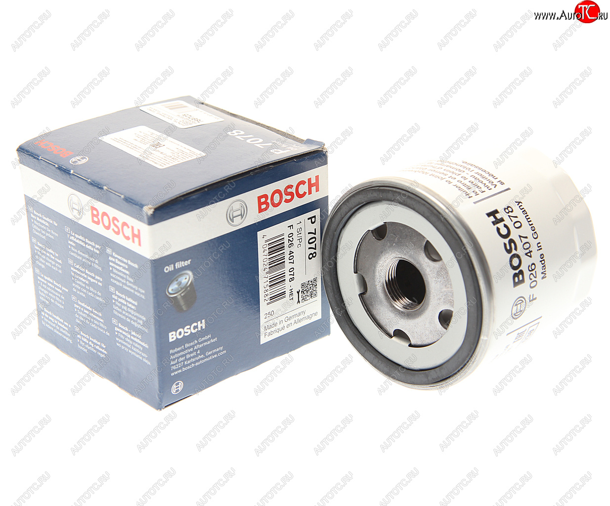 499 р. Фильтр масляный FORD Focus,Fiesta,Mondeo (1.21.41.6) D76ммхH76ммx1bar BOSCH BOSCH f026407078  с доставкой в г. Кемерово