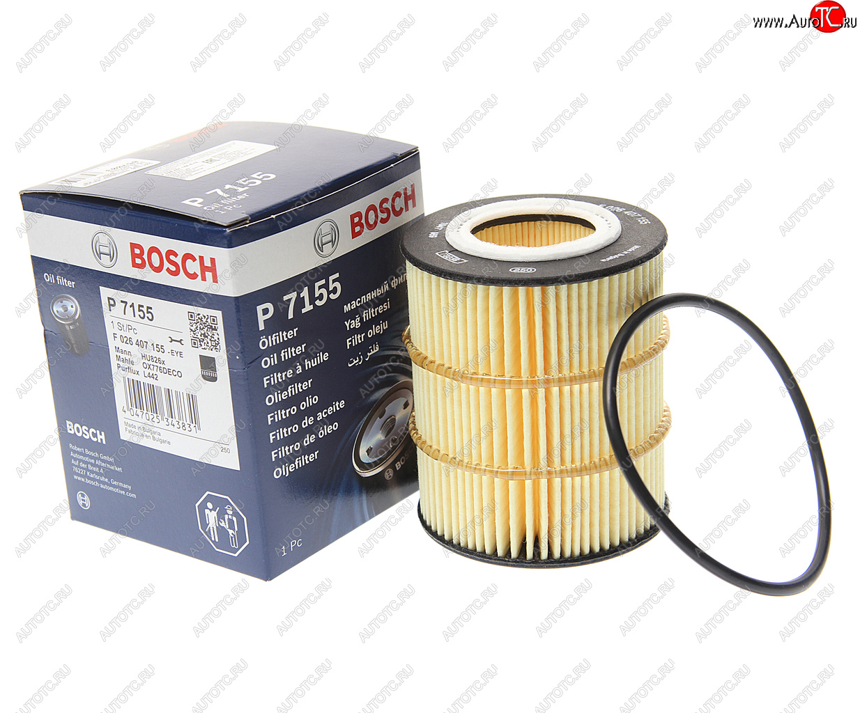 869 р. Фильтр масляный PEUGEOT 407 CITROEN C5,C6 (3.0 HDI) BOSCH BOSCH f026407155 BOSCH f026407155  с доставкой в г. Кемерово