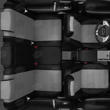 6 999 р. Авточехлы FORD Transit (15-) 3-х местный экокожа спинка целая черно-серые AVTOLIDER AVTOLIDER fd13-1003-ec02   с доставкой в г. Кемерово. Увеличить фотографию 8