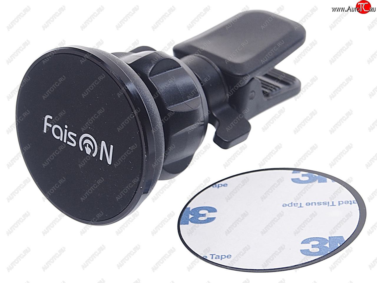 559 р. Держатель телефона на дефлектор магнитный FAISON FAISON fh-518b black  с доставкой в г. Кемерово