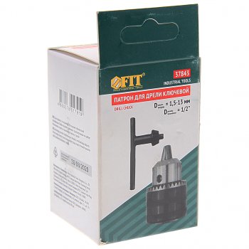 579 р. Патрон для дрели с ключом 1.5-13мм 12 FIT FIT fit-37843  с доставкой в г. Кемерово. Увеличить фотографию 3