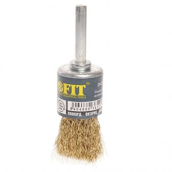 112 р. Кордщетка для дрели кисть 25мм витая латунь FIT FIT fit-38525  с доставкой в г. Кемерово. Увеличить фотографию 1