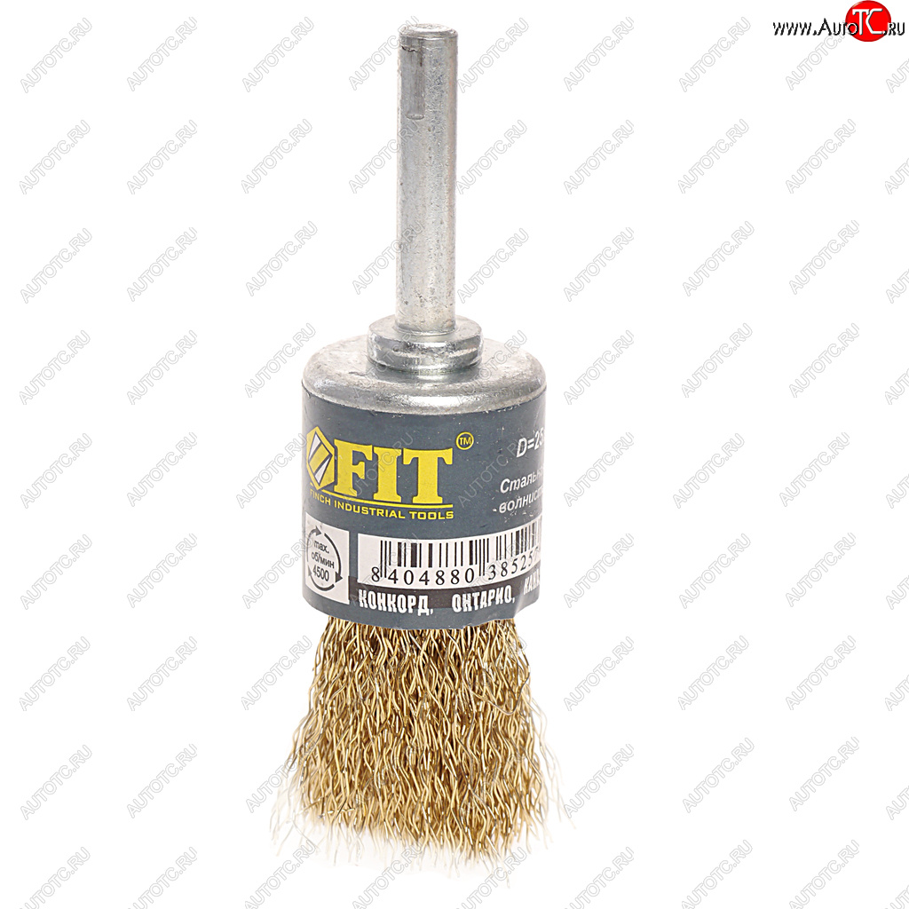 112 р. Кордщетка для дрели кисть 25мм витая латунь FIT FIT fit-38525  с доставкой в г. Кемерово