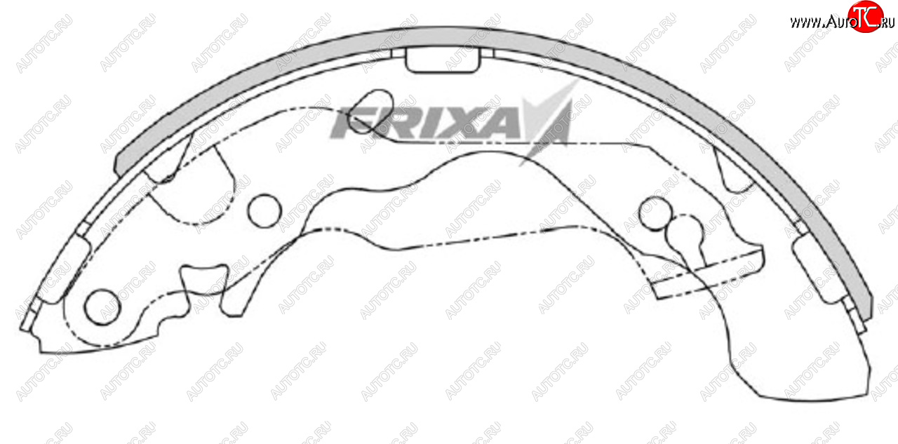 1 199 р. Колодки тормозные задние барабанные (4шт.) HANKOOK FRIXA  Hyundai Elantra  AD - Matrix  1 FC  с доставкой в г. Кемерово