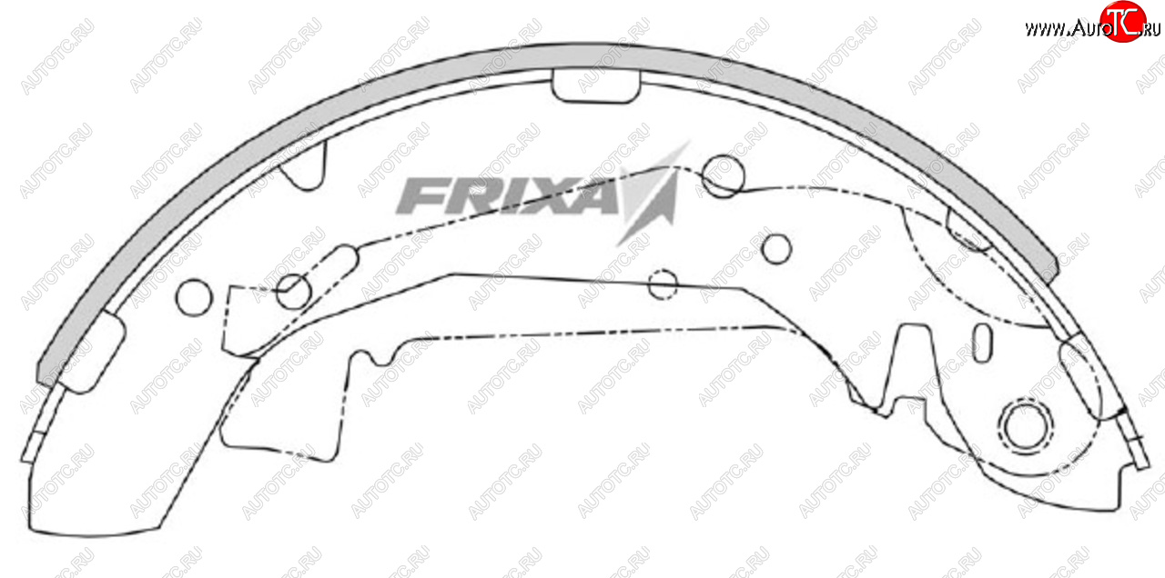 879 р. Колодки тормозные задние барабанные (4шт.) HANKOOK FRIXA Hyundai Elantra J1 седан (1990-1995)  с доставкой в г. Кемерово