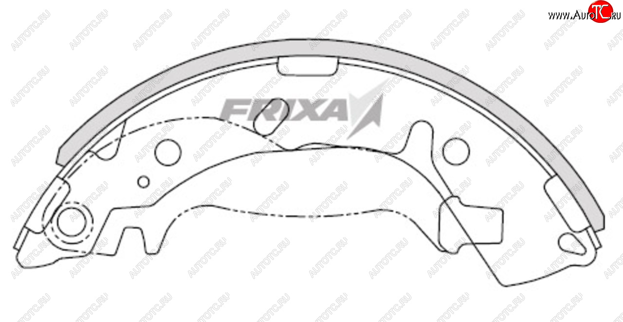 919 р. Колодки тормозные задние барабанные HANKOOK FRIXA Hyundai Getz TB хэтчбэк 5 дв. дорестайлинг (2002-2005)  с доставкой в г. Кемерово