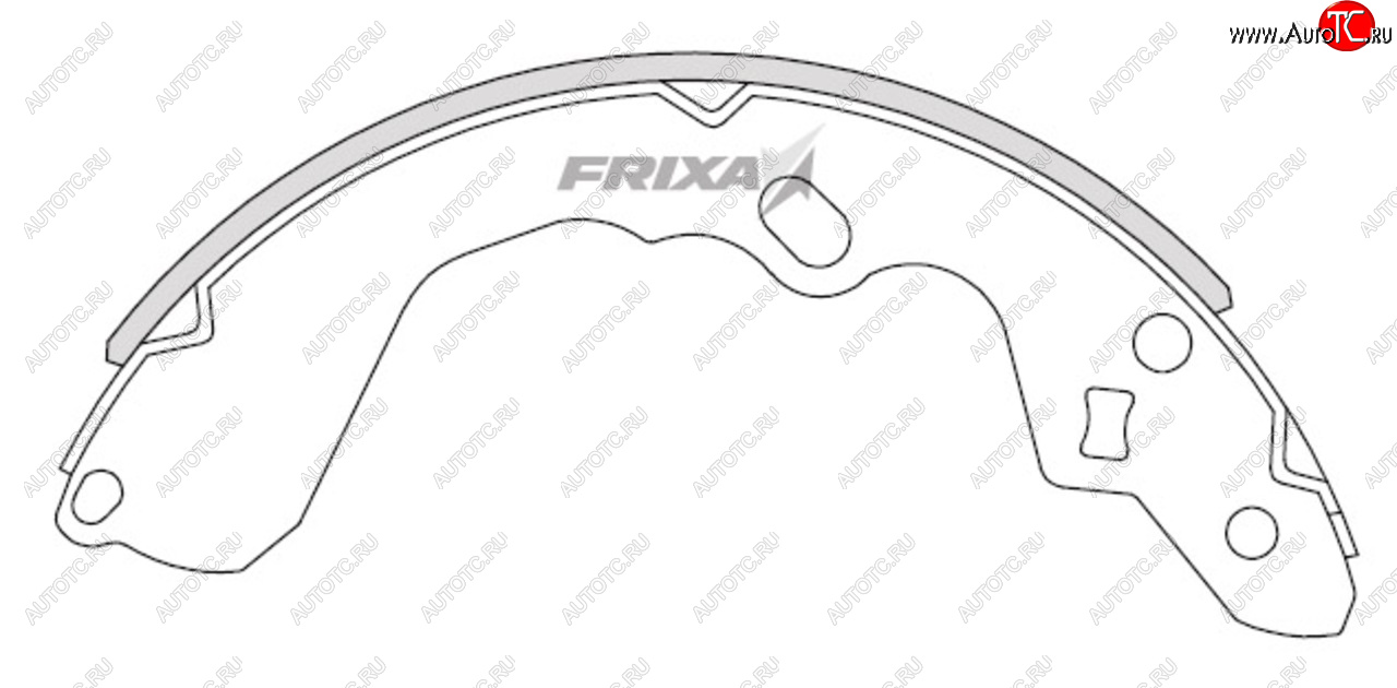 719 р. Колодки тормозные задние барабанные (4шт.) HANKOOK FRIXA KIA Clarus K9A седан рестайлинг (1998-2001)  с доставкой в г. Кемерово