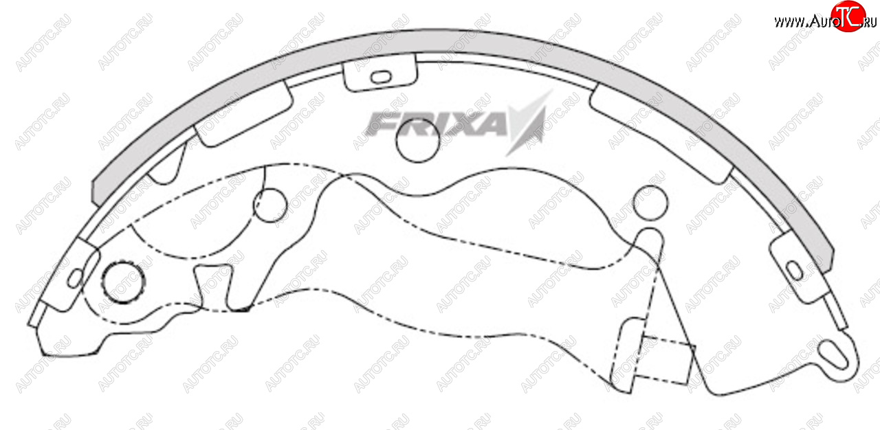 1 299 р. Колодки тормозные передние барабанные (4шт.) HANKOOK FRIXA  Hyundai Accent  MC (2005-2011), KIA Rio ( 2 JB,  3 QB,  4 FB,  4 YB) (2005-2025)  с доставкой в г. Кемерово