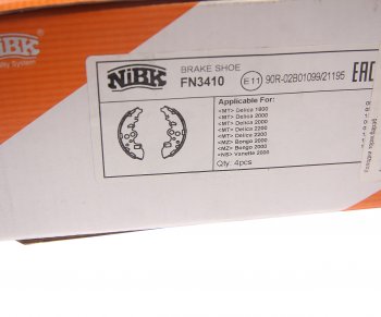 2 359 р. Колодки тормозные NISSAN Vanette (S21) задние барабанные (4шт.) NIBK NIBK fn3410 NIBK fn3410  с доставкой в г. Кемерово. Увеличить фотографию 4
