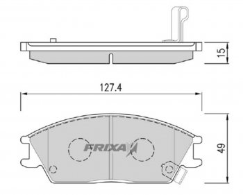 1 059 р. Колодки тормозные передние (4шт.) HANKOOK FRIXA Hyundai Accent MC седан (2005-2011)  с доставкой в г. Кемерово. Увеличить фотографию 1