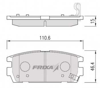 1 289 р. Колодки тормозные HYUNDAI Terracan (01-) задние (4шт.) FRIXA HANKOOK FRIXA fph12r HANKOOK FRIXA fph12r  с доставкой в г. Кемерово. Увеличить фотографию 1