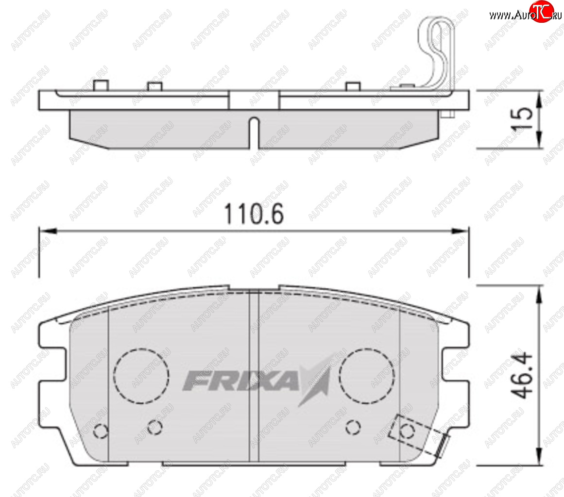 1 289 р. Колодки тормозные HYUNDAI Terracan (01-) задние (4шт.) FRIXA HANKOOK FRIXA fph12r HANKOOK FRIXA fph12r  с доставкой в г. Кемерово