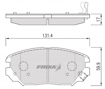 1 199 р. Колодки тормозные передние (4шт.) HANKOOK FRIXA Hyundai Sonata NF рестайлинг (2007-2010)  с доставкой в г. Кемерово. Увеличить фотографию 1