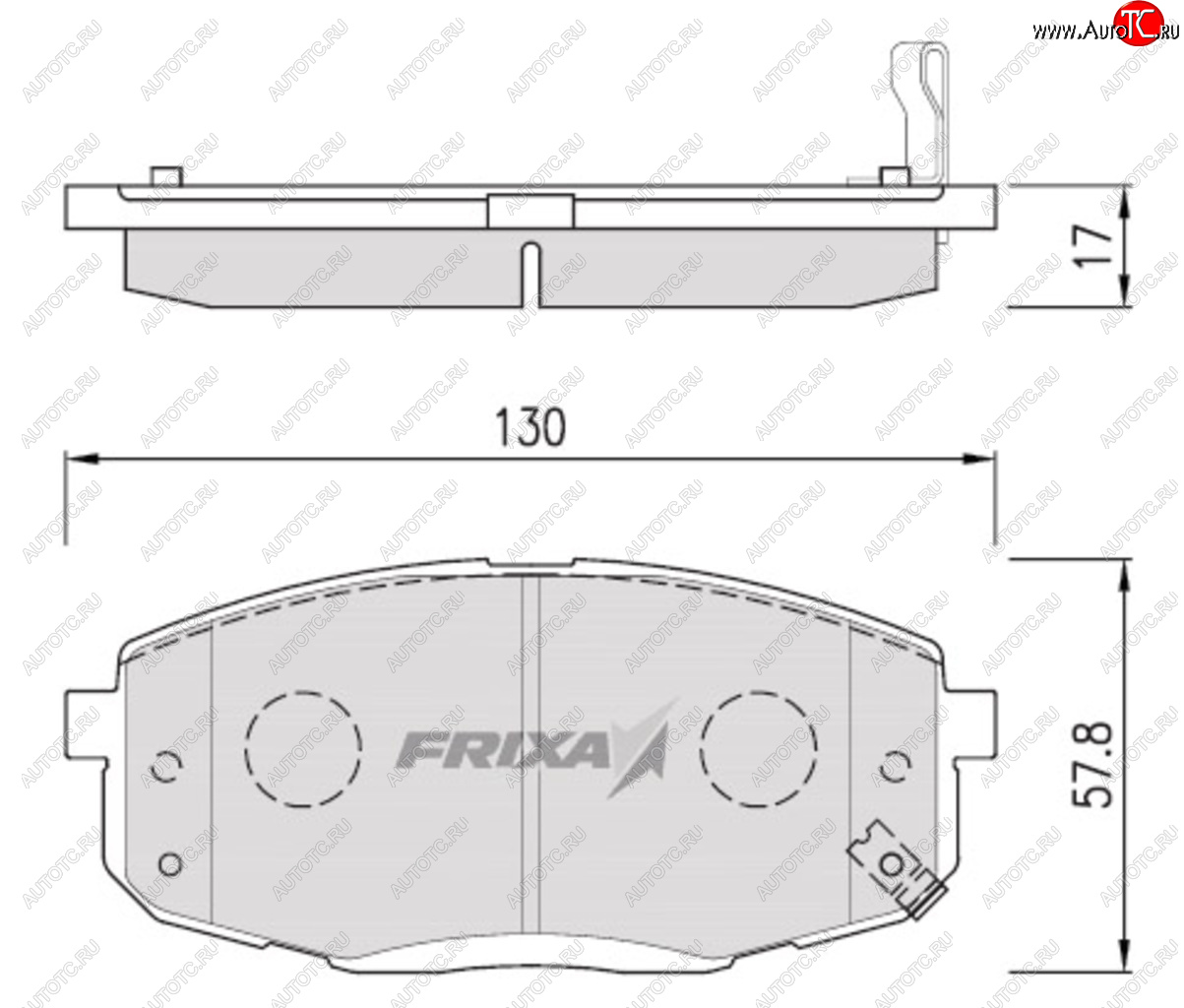 869 р. Колодки тормозные передние (4шт.) HANKOOK FRIXA KIA Ceed 1 ED дорестайлинг, хэтчбэк 5 дв. (2006-2010)  с доставкой в г. Кемерово