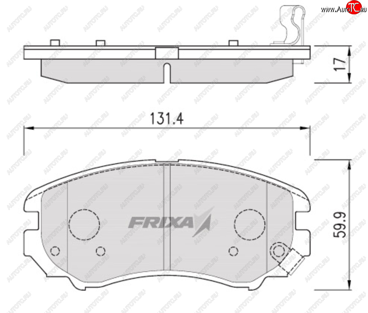 1 299 р. Колодки тормозные передние (4шт.) HANKOOK FRIXA Hyundai Elantra CN7 (2020-2023)  с доставкой в г. Кемерово