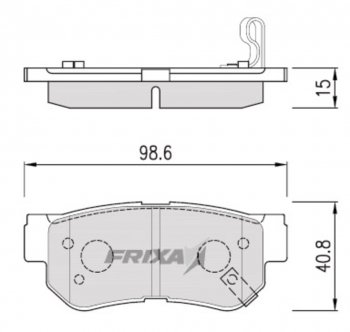 969 р. Колодки тормозные задние (4шт.) HANKOOK FRIXA Hyundai Getz TB хэтчбэк 3 дв. рестайлинг (2005-2011)  с доставкой в г. Кемерово. Увеличить фотографию 1