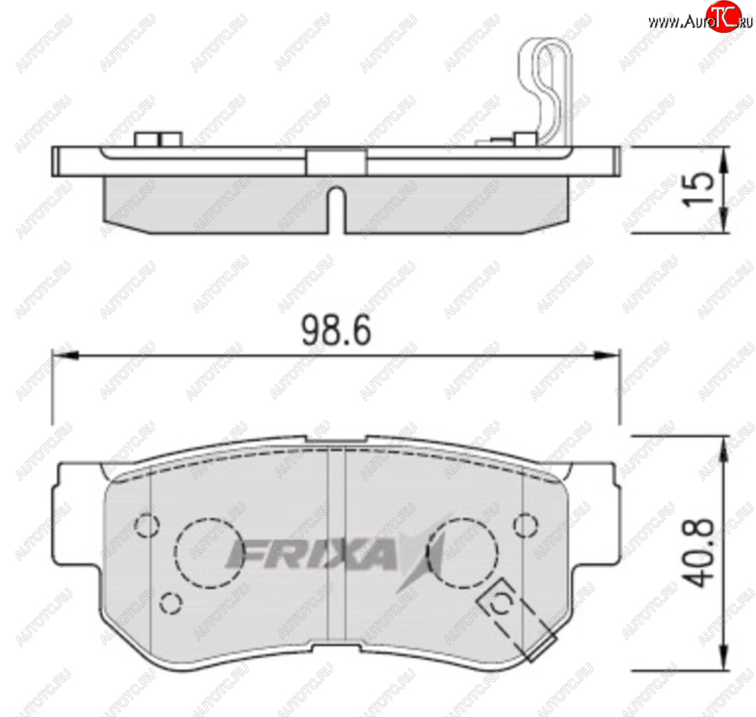 969 р. Колодки тормозные задние (4шт.) HANKOOK FRIXA  Hyundai Getz  TB (2002-2011), Hyundai Sonata  NF (2004-2010), Hyundai Tucson ( JM,  LM,  TL,  NX4) (2004-2022), KIA Sportage ( 2 JE,KM,  3 SL,  4 QL,  5 NQ5) (2004-2025)  с доставкой в г. Кемерово