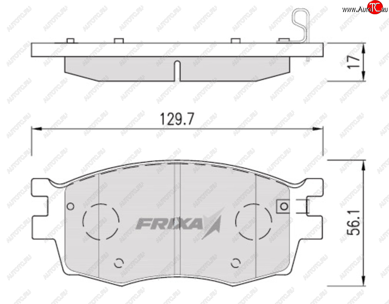 879 р. Колодки тормозные передние (4шт.) HANKOOK FRIXA KIA Rio 3 QB дорестайлинг седан (2011-2015)  с доставкой в г. Кемерово