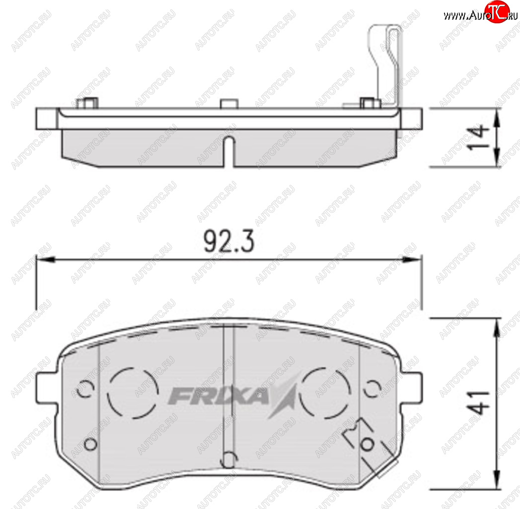 579 р. Колодки тормозные задние (4шт.) HANKOOK FRIX KIA Picanto 1 SA хэтчбэк 5 дв. дорестайлинг (2003-2007)  с доставкой в г. Кемерово