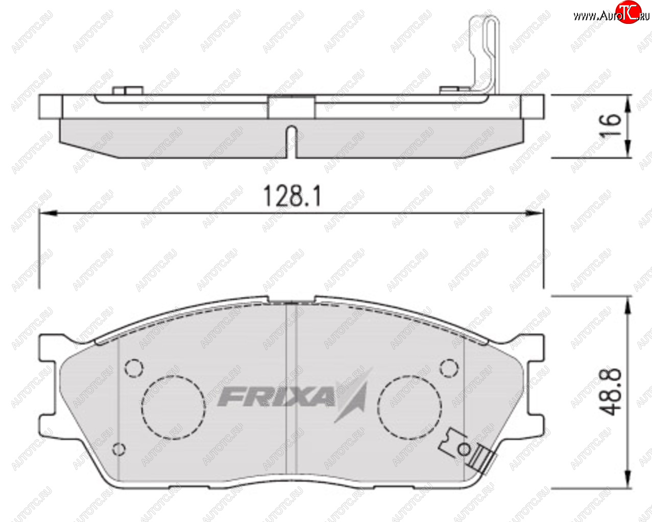 869 р. Колодки тормозные передние (4шт.) HANKOOK FRIXA KIA Rio 2 JB дорестайлинг седан (2005-2009)  с доставкой в г. Кемерово