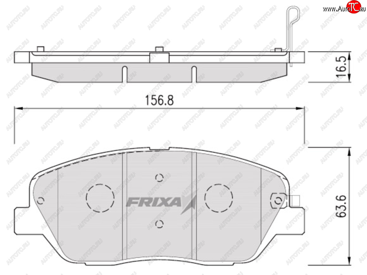 1 199 р. Колодки тормозные передние (4шт.) HANKOOK FRIXA KIA Mohave HM рестайлинг (2017-2020)  с доставкой в г. Кемерово