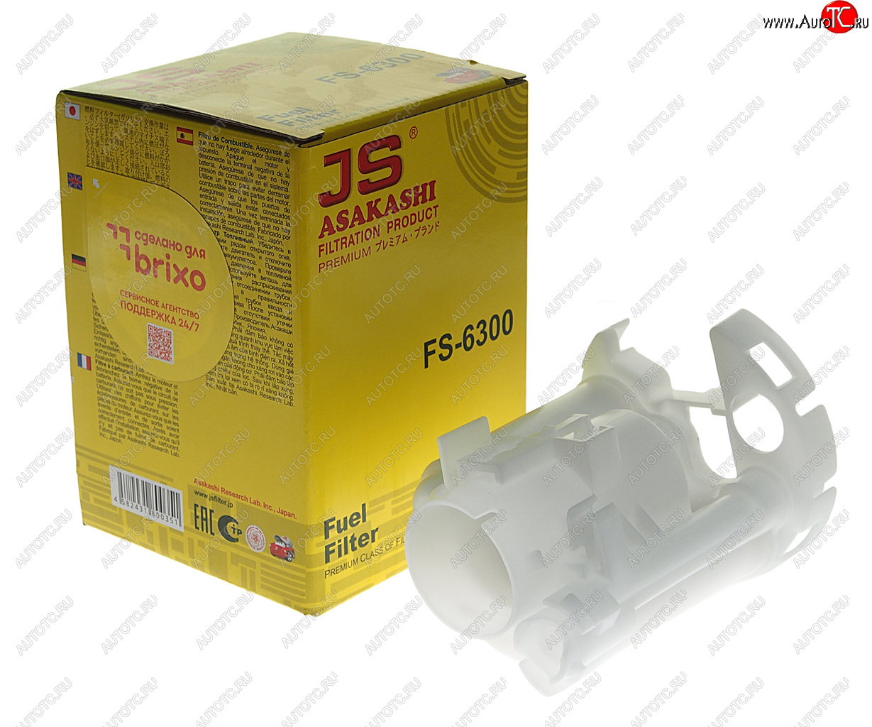 1 599 р. Фильтр топливный MITSUBISHI Galant (03-) (2.43.8) TOYOTA Camry (96-11) (2.43.03.5) JS ASAKASHI JS ASAKASHI fs6300  с доставкой в г. Кемерово