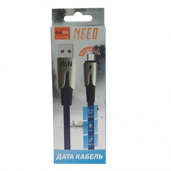 195 р. Кабель micro USB 1м FAISON FAISON fs-k-1035 need blue  с доставкой в г. Кемерово. Увеличить фотографию 2