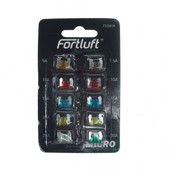 94 р. Предохранитель 5-30A флажковый MICRO комплект 10шт. FORTLUFT FORTLUFT fus01k  с доставкой в г. Кемерово. Увеличить фотографию 1