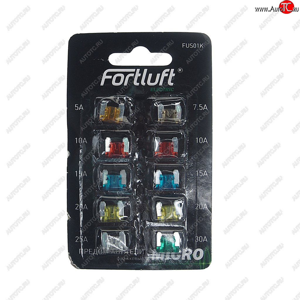 94 р. Предохранитель 5-30A флажковый MICRO комплект 10шт. FORTLUFT FORTLUFT fus01k  с доставкой в г. Кемерово