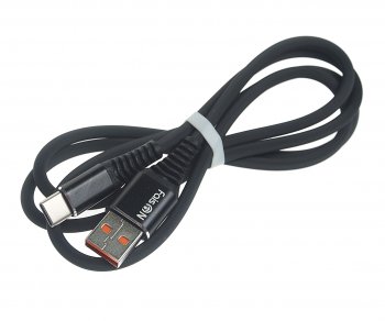 196 р. Кабель USB Type C 1м FAISON FAISON fx24 time black  с доставкой в г. Кемерово. Увеличить фотографию 1