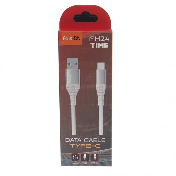 221 р. Кабель USB Type C 1м FAISON FAISON fx24 white  с доставкой в г. Кемерово. Увеличить фотографию 2