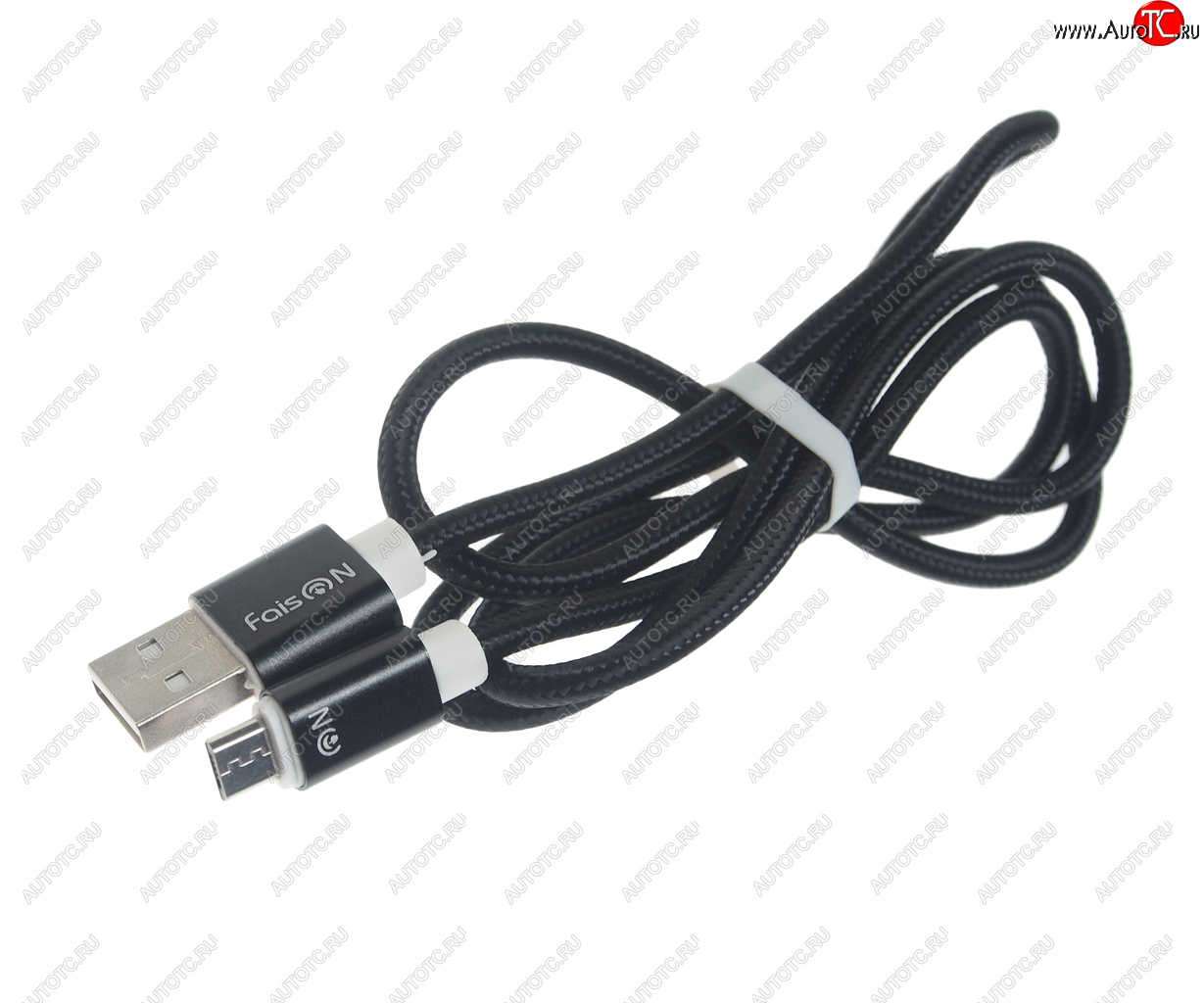 128 р. Кабель micro USB 1м FAISON FAISON fx2 line black  с доставкой в г. Кемерово