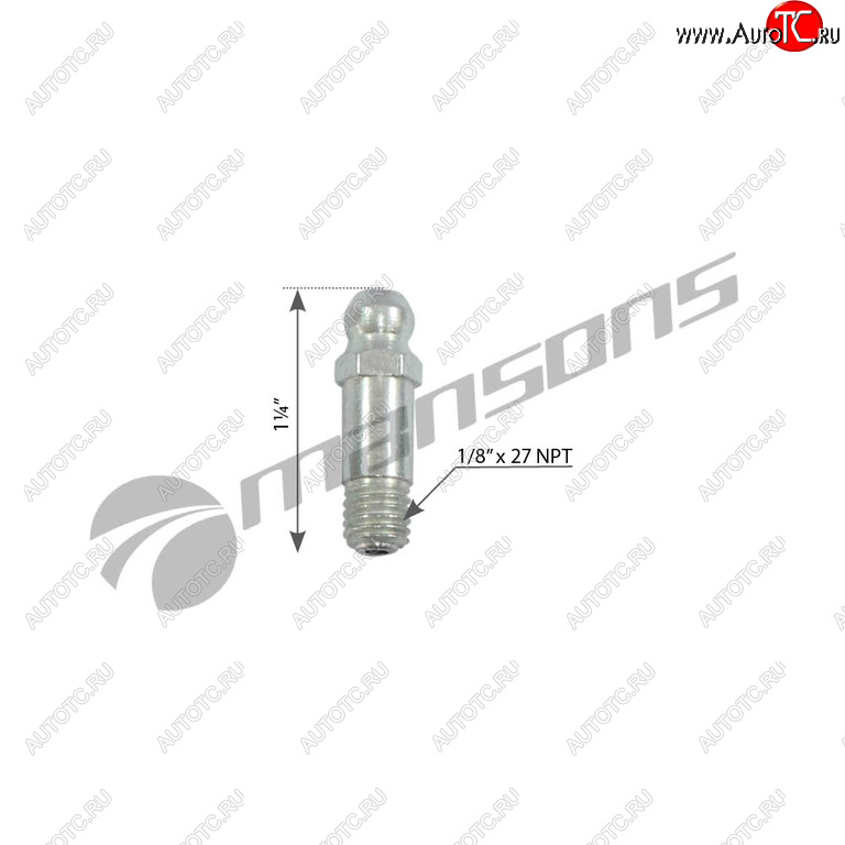 81 р. Масленка прямая 180 градусов 18x27 NPT MANSONS MANSONS g815  с доставкой в г. Кемерово