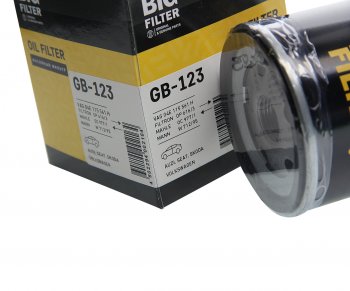 399 р. Фильтр масляный VW Golf (12-),Polo (12-) AUDI A3 (12-) SEAT Leon SKODA Octavia BIG FILTER BIG FILTER gb-123  с доставкой в г. Кемерово. Увеличить фотографию 2